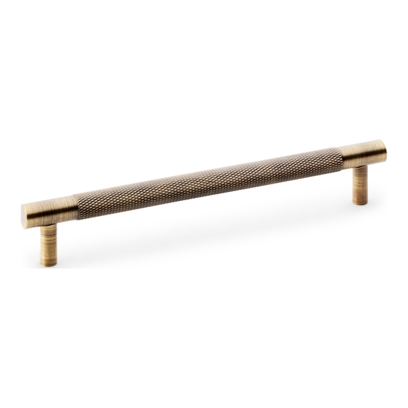 AW810-160-AB • 160mm c/c • Antique Brass • Alexander & Wilks Brunel Knurled T-Bar Cupboard Handle